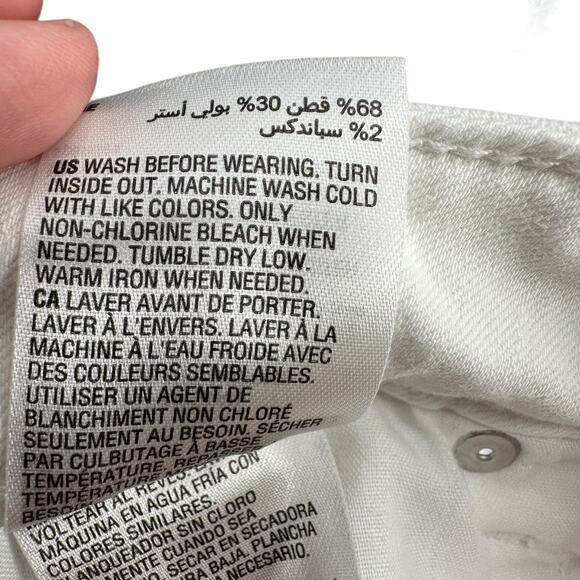 INC International Concepts White Distressed 5 Pocket Design Jeans Pants Size 14 - Picture 5 of 8